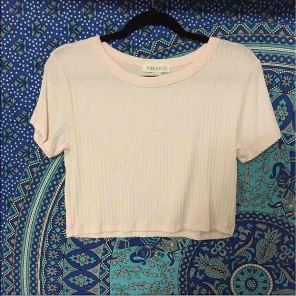 ❌SOLD❌Forever 21 ribbed pink crop top