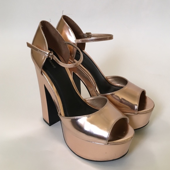 Forever 21 Shiny Platform Heels - Picture 4 of 4