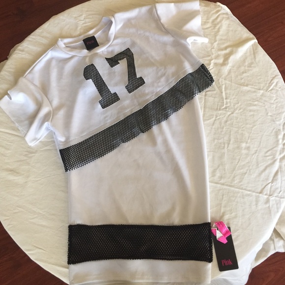 White & Black Trimmed Mesh Two-Piece Set
