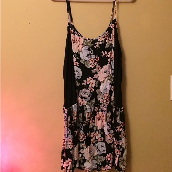 Volcom floral and black flowy dress