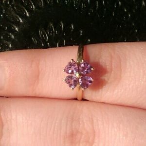 Real gold and amethyst ring