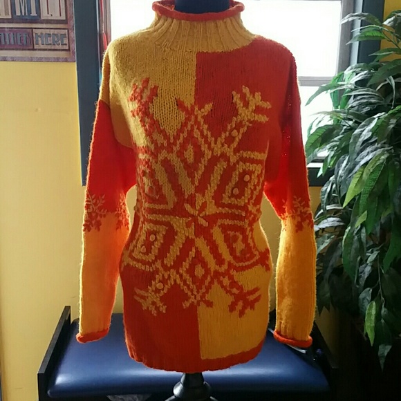 Bright & Colorful Heavy wool sweater