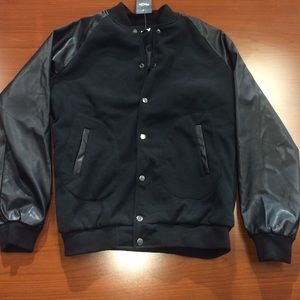 New black varsity jacket