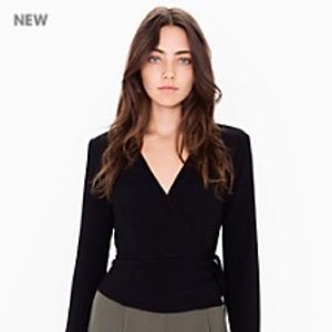 American apparel black crepe top xs