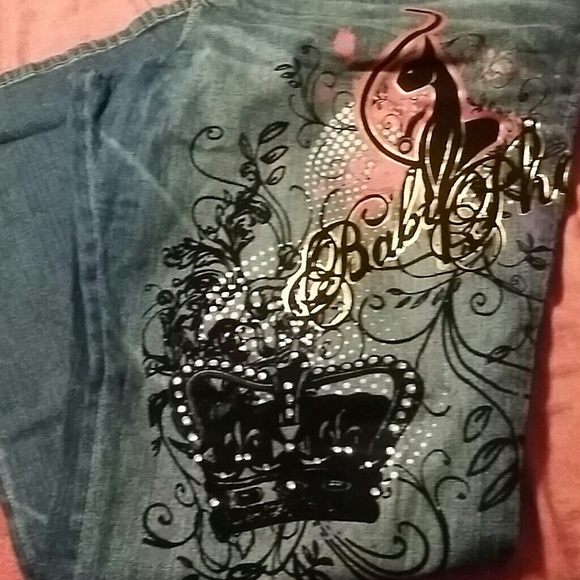 Babyphat, women's sz 24 boot cut blue jeans pants