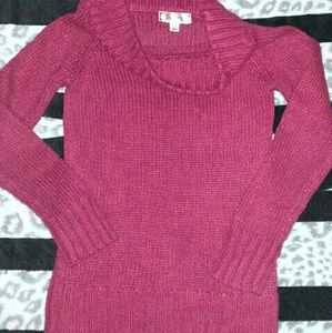 Burgendy cowl neck sweater