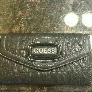 REDUCED!! Guess black wallet w/ checkbook holder