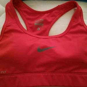 Red nike workout sport bra
