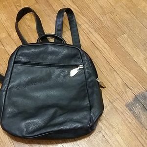 Libraire Pebbled Leather Backpack