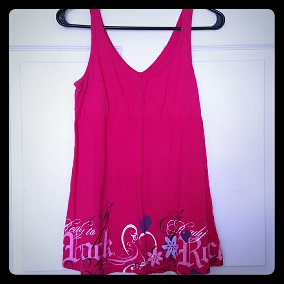 Pink Sleeveless T-shirt