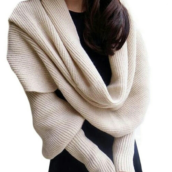 Sweaters - NWOT A Very Unique Black Sweater/Scarf