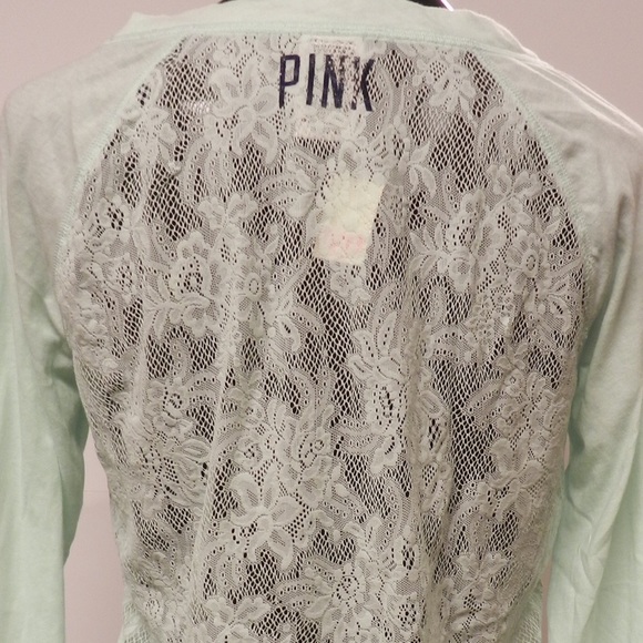 VS Pink Back lace Top NWT Long Sleeve - Picture 2 of 2
