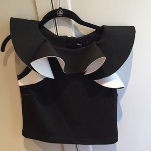 Asos crop top with ruffle