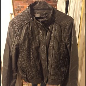 Zara grey soft leather jacket - make an offer!