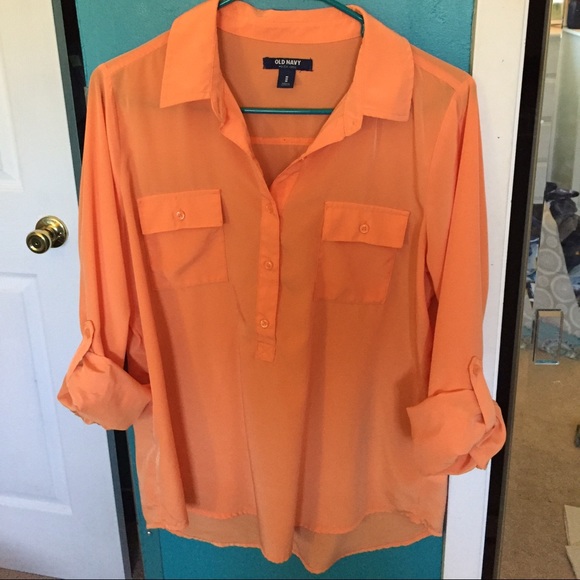 ❌SOLD❌"Mandarin" Button Down - Picture 2 of 3