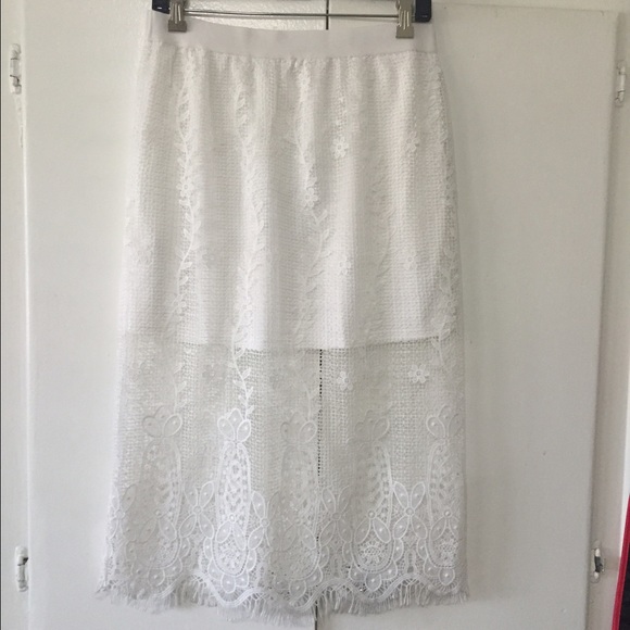 White Lace Skirt ~ B Sharp