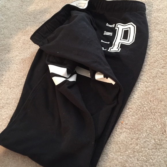 Pink black sweat pants size M