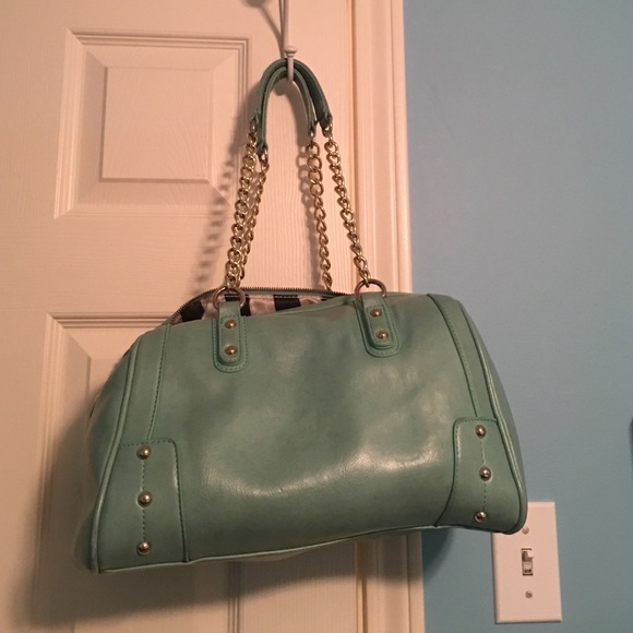 Seafoam green purse.