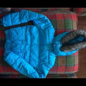 Aeropostale Faux Fur Trimmed Puffer Jacket Medium