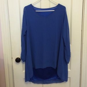 Cobalt blue open long sleeve dress!