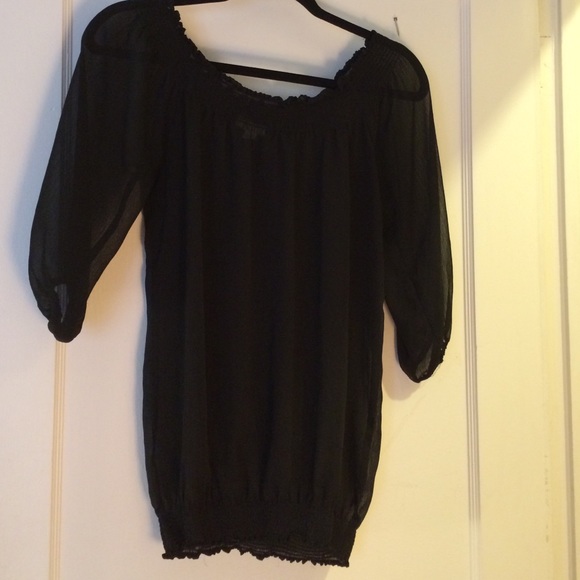 Sheer black soft blouse (Forever 21)