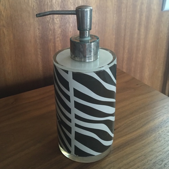 Kate spade zebra print soap dispenser for bathroom
