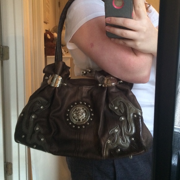Brown Metallic purse