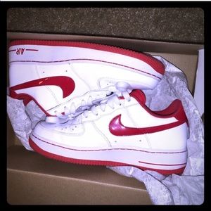 Red and White AF1s