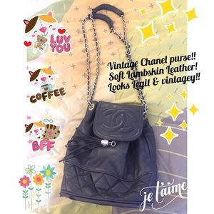 💝Amazing " Chanel" lambskin quilted leather bag🙆