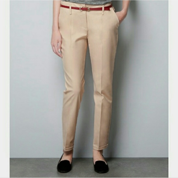 CAN SHIP TODAY Zara basic nude trousers