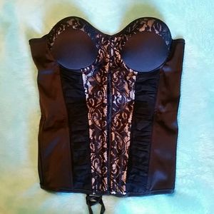 Black and White Lace Corset