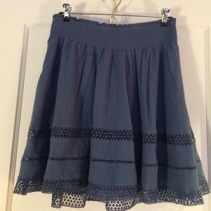 Blue cotton skirt