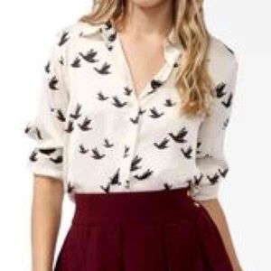 Sheer bird high-low top FLASH SALE