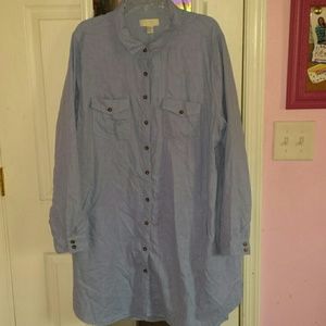 Light Blue Chambray shirt dress