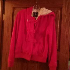 Hot pink fleece lined hoody
