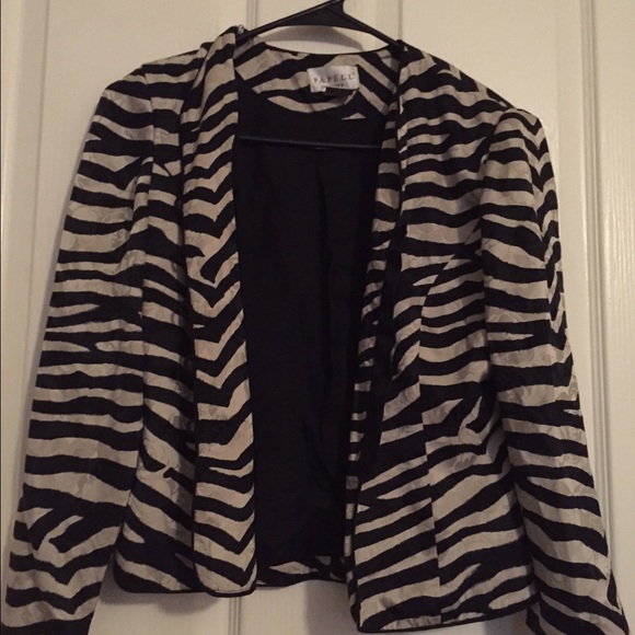 Zebra print blazer