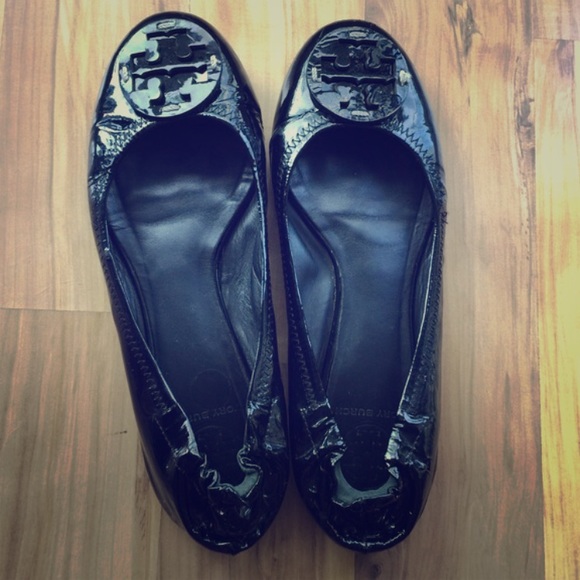 Black Patent Tory Burch Flats