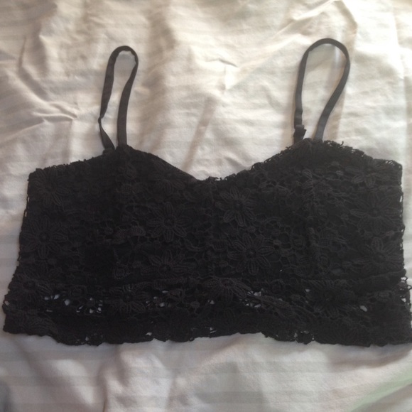 Black lace bralette