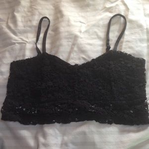 Black lace bralette