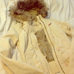 Hollister canvas bomber jacket