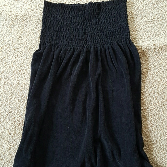 Black swim suit cover up dress