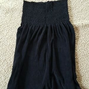 Black swim suit cover up dress