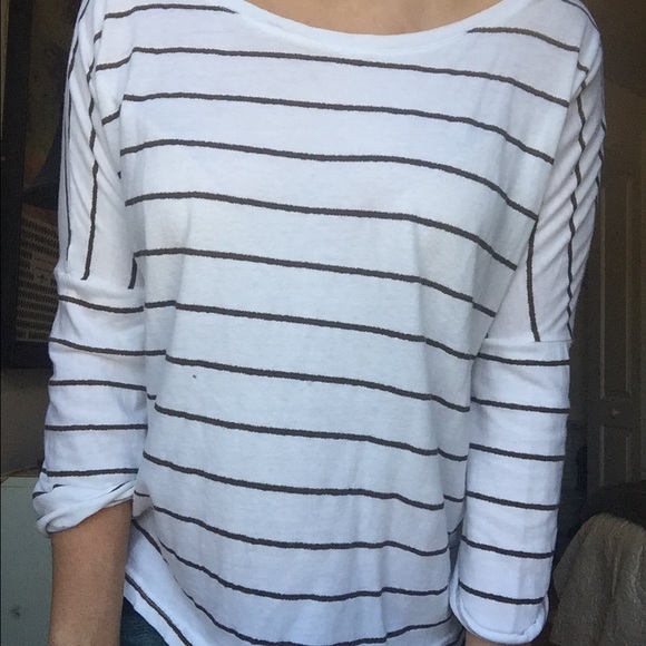 Striped three-quarter length sweater - Picture 2 of 2
