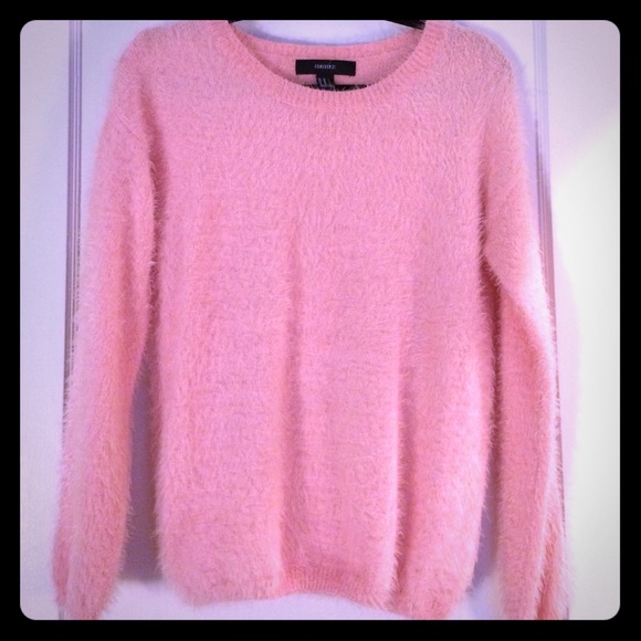 Fuzzy pink sweater