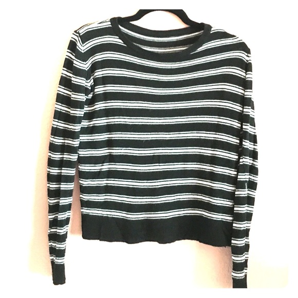 Striped cropped sweater