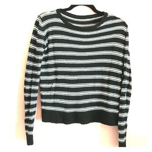 Striped cropped sweater