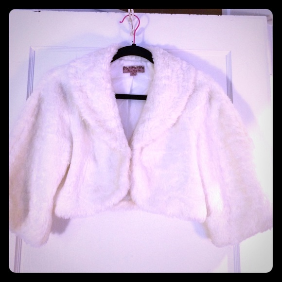 White fur jacket