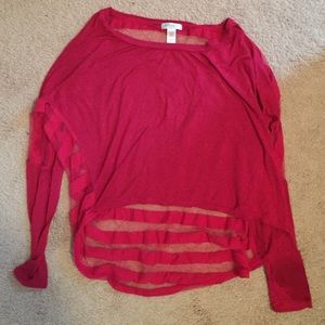 Long sleeve red shirt