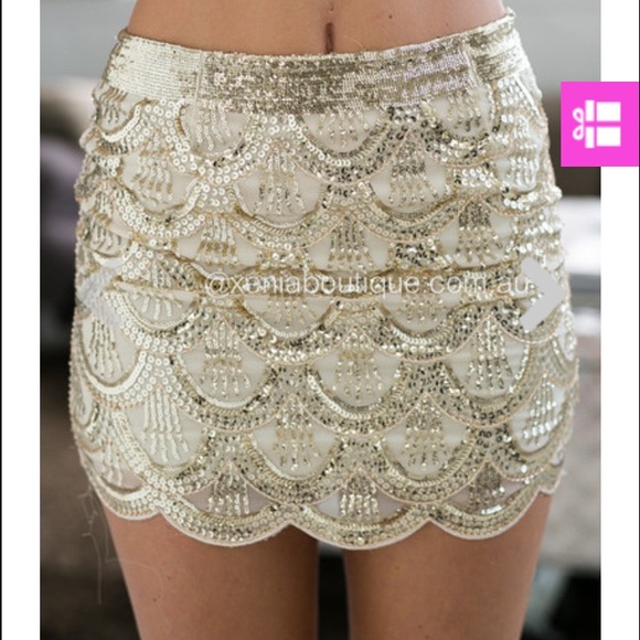 Gold skirt