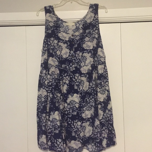 Blue with white flower dress